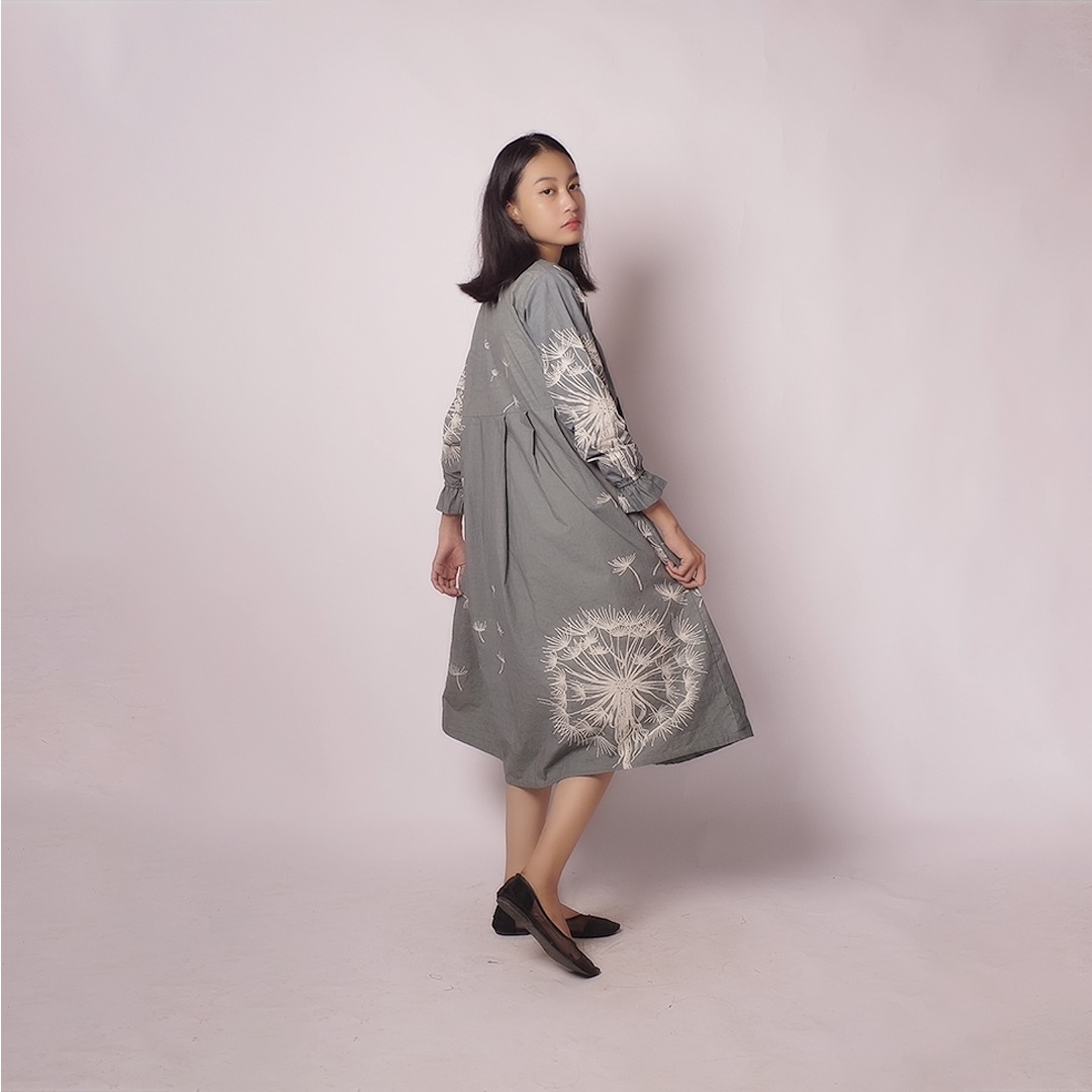 Dandelion Sage Dress | Saka Asta
