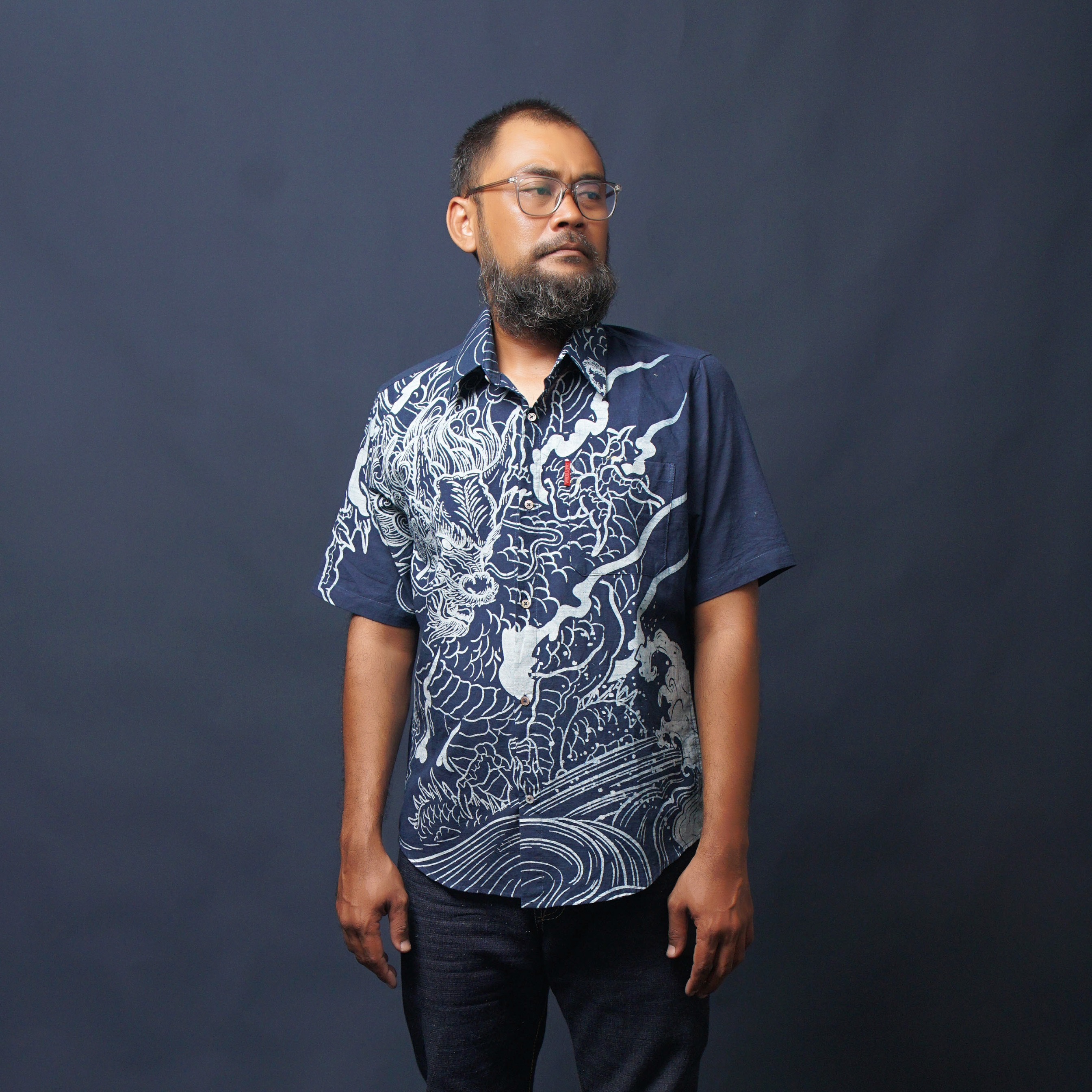 Indigo Dragon Shirt - Short Sleeve | Craft Denim