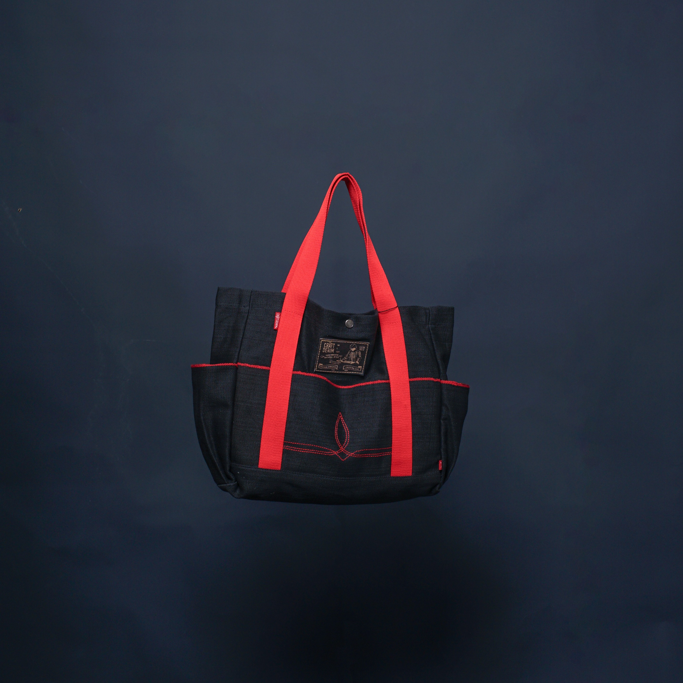 Red Handwoven Selvedge Denim Tote Bag | Craft Denim