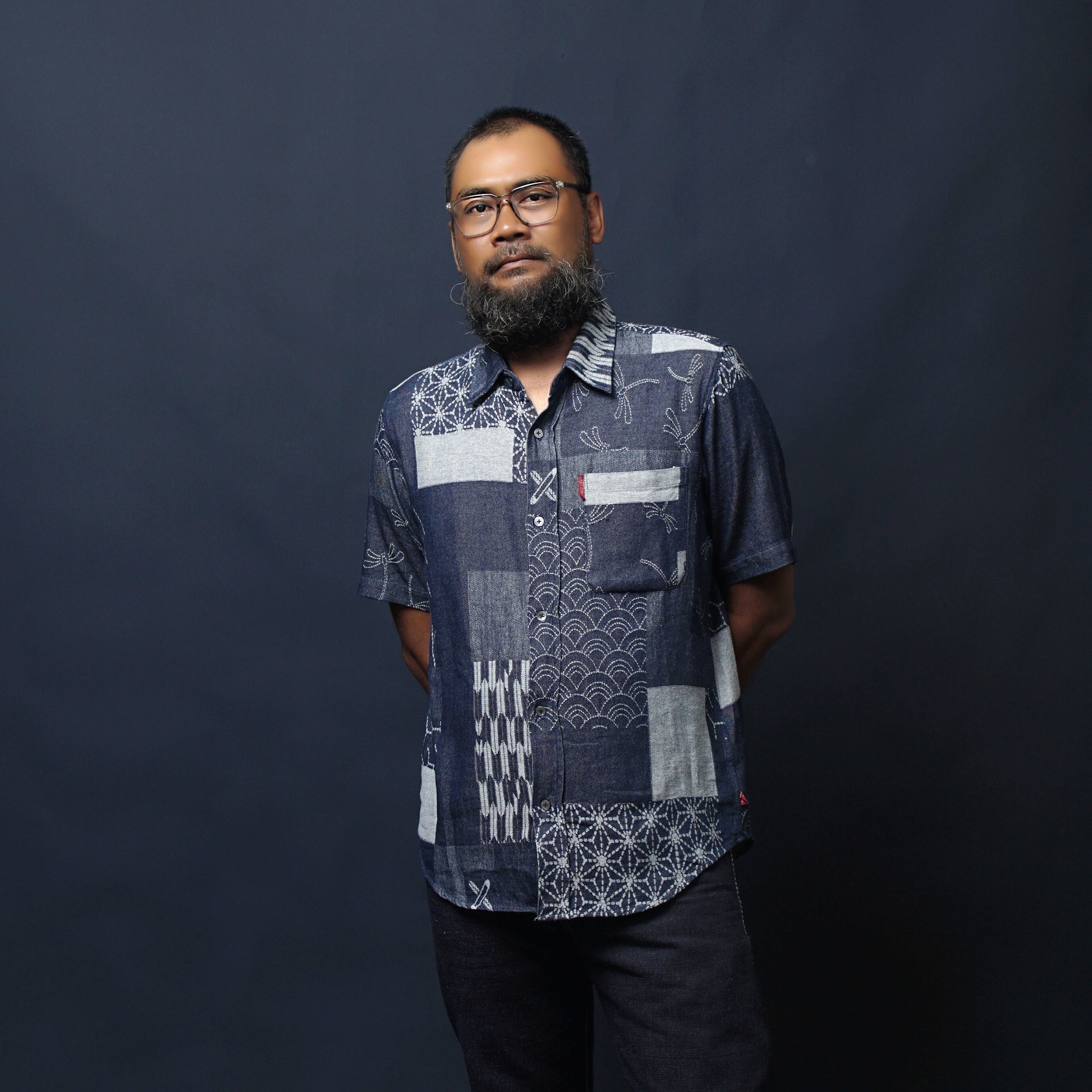 Sashiko Jacquard Shirt - Short Sleeve | Craft Denim