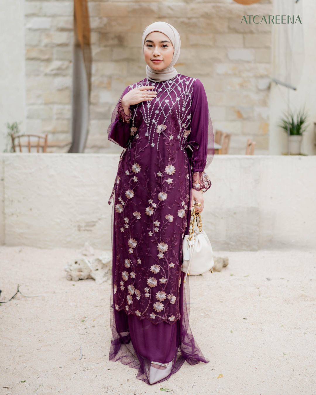Gantari dress - dress wanita - dress lengan panjang - dress panjang - maxi dress