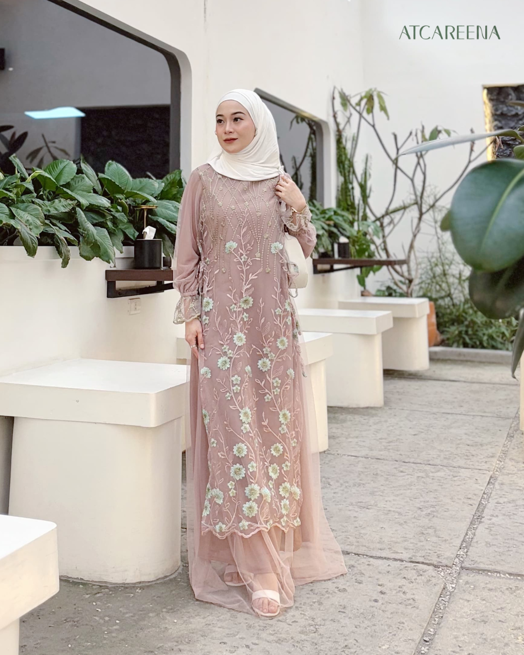 Gantari dress - dress wanita - dress lengan panjang - dress panjang - maxi dress