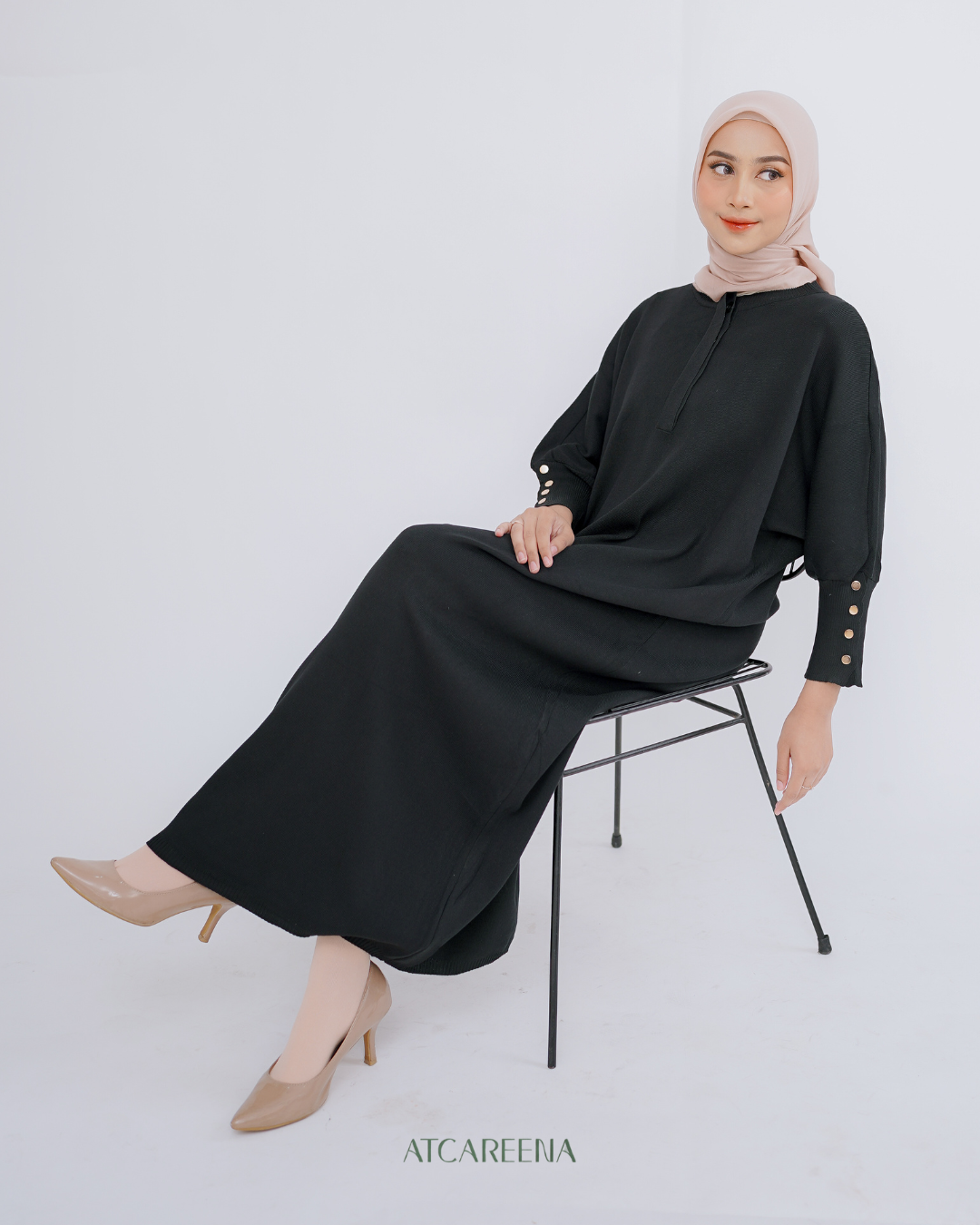 Yukina dress knit - maxi dress wanita - dress knit - dress panjang 