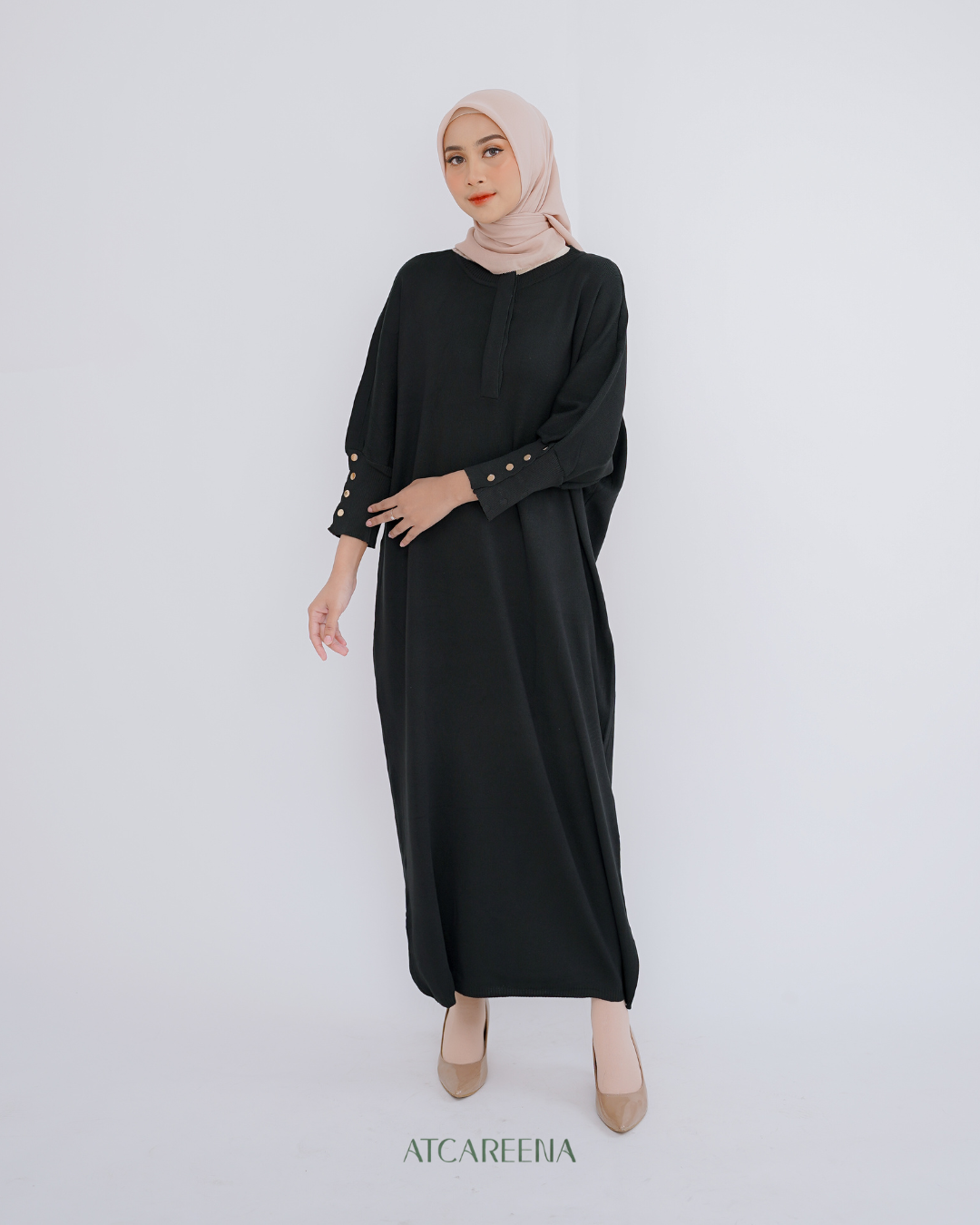 Yukina dress knit - maxi dress wanita - dress knit - dress panjang 