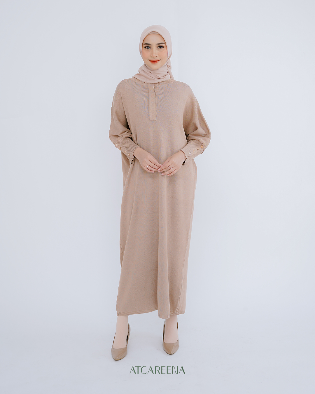 Yukina dress knit - maxi dress wanita - dress knit - dress panjang 