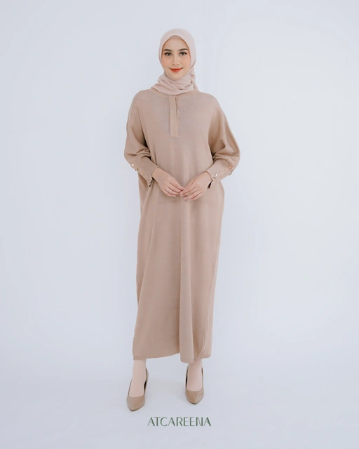 Image of Yukina dress knit - maxi dress wanita - dress knit - dress panjang 