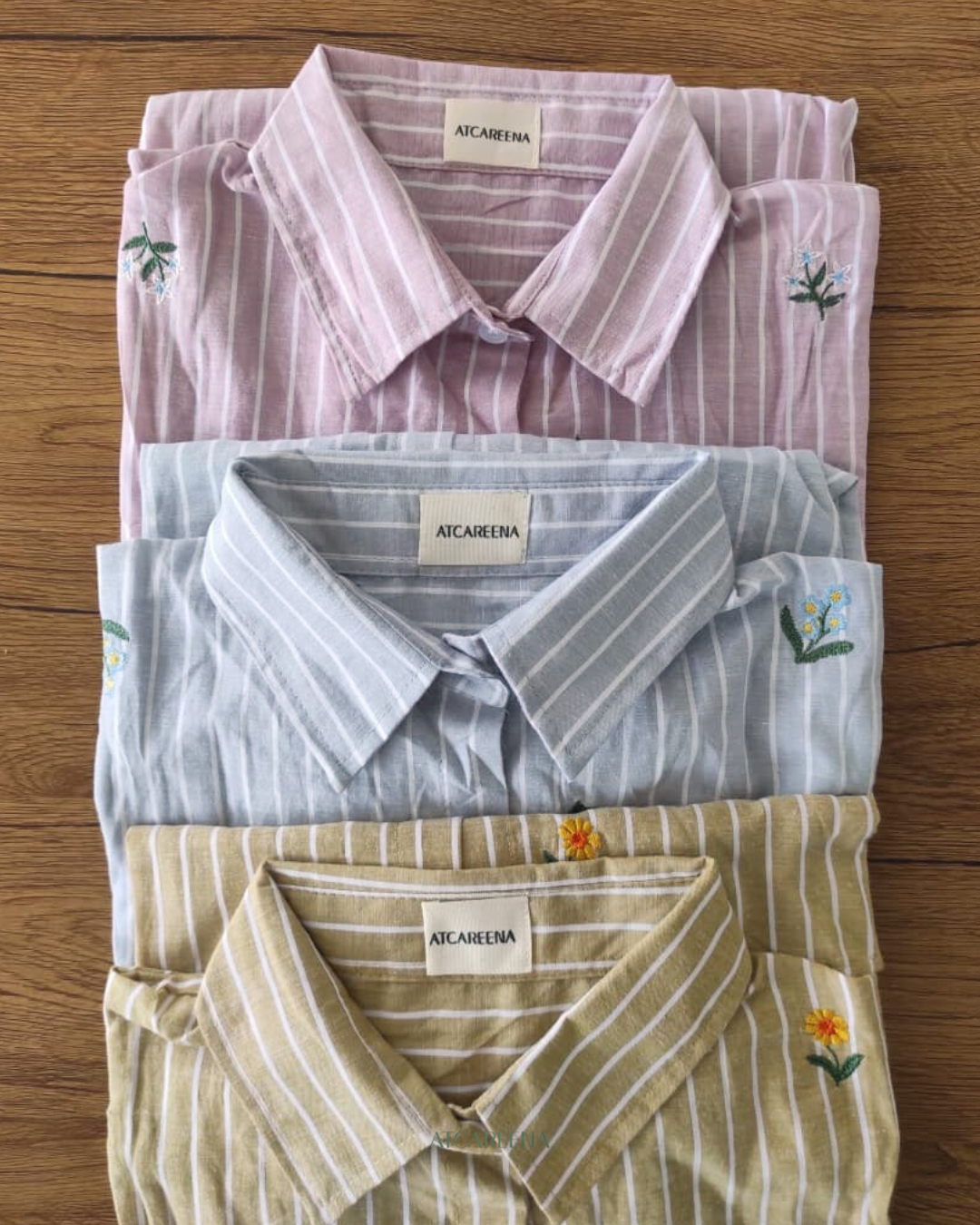 Wendy emboirdery shirt - stripes Shirt