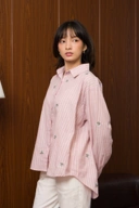 Wendy emboirdery shirt - stripes Shirt