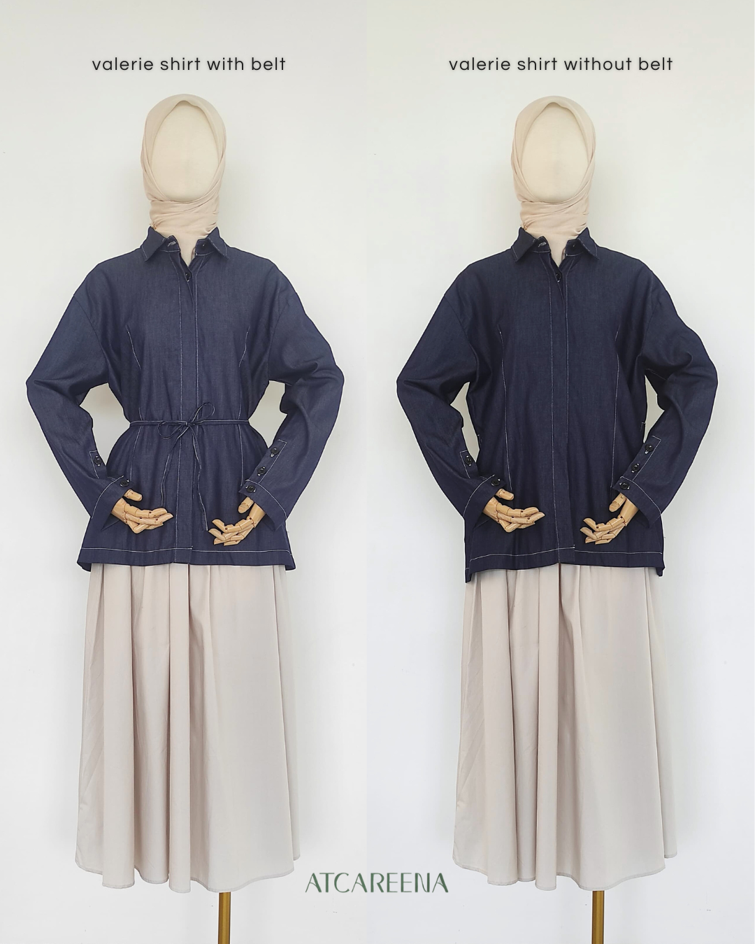 Valerie denim wash shirt - Kemeja jeans wanita