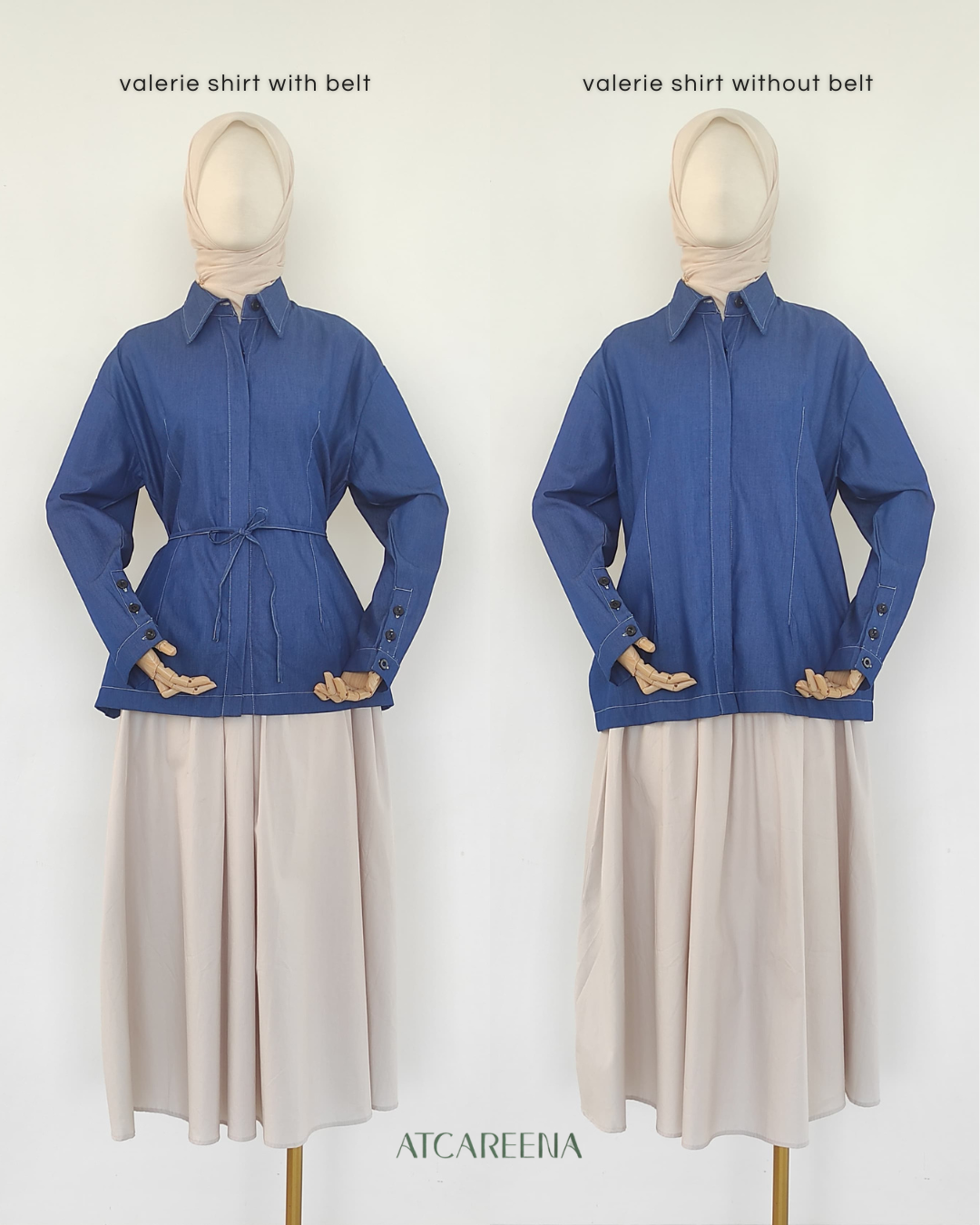 Valerie denim wash shirt - Kemeja jeans wanita