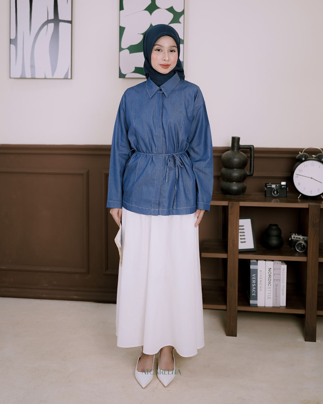 Valerie denim wash shirt - Kemeja jeans wanita