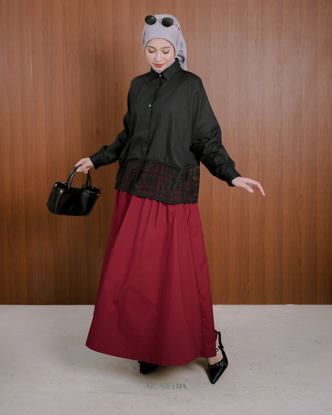 Stella Shirt lace - Kemeja wanita - Blouse wanita -kemeja