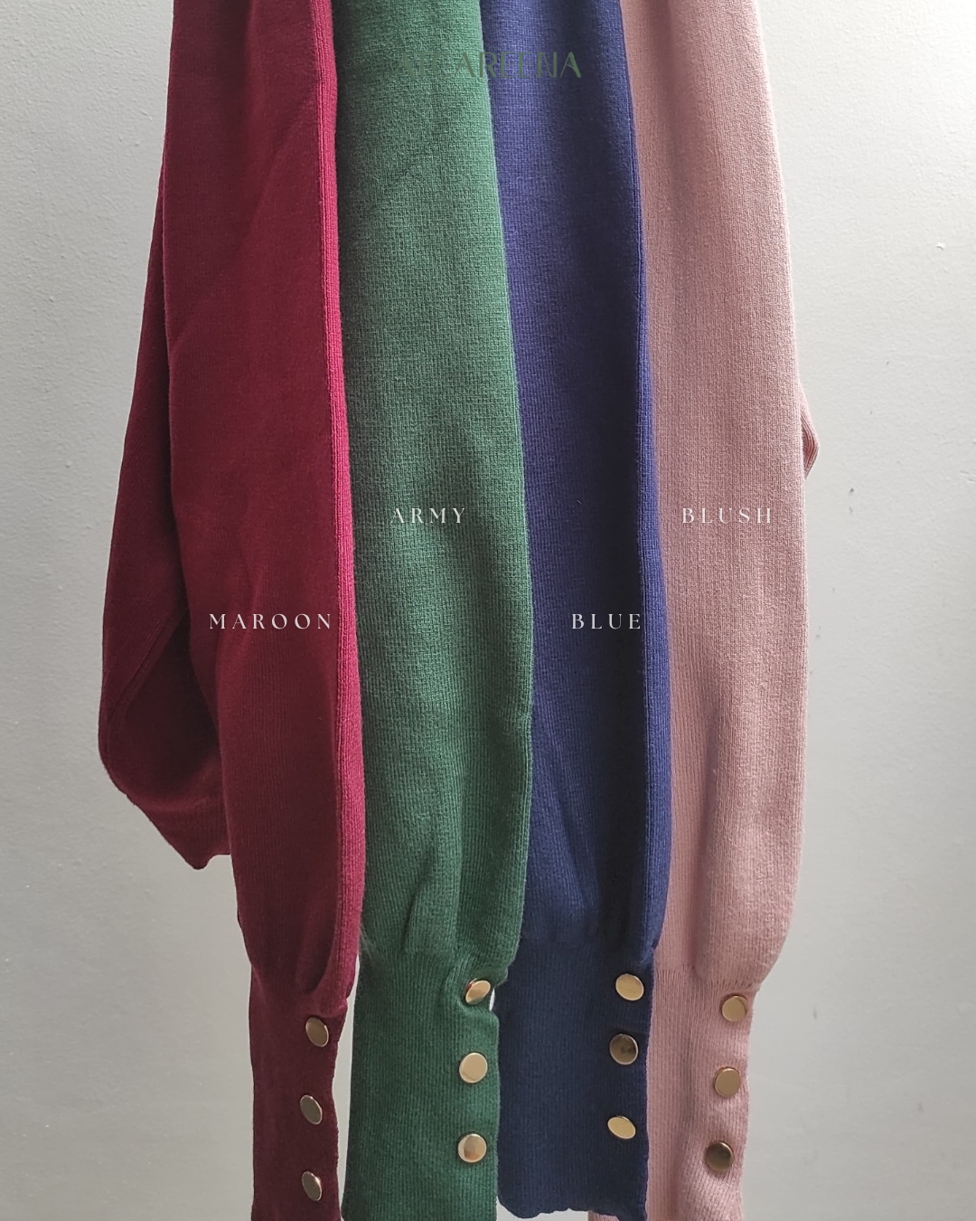 atcareena - daishi knit - atasan wanita - kemeja wanita - top wanita