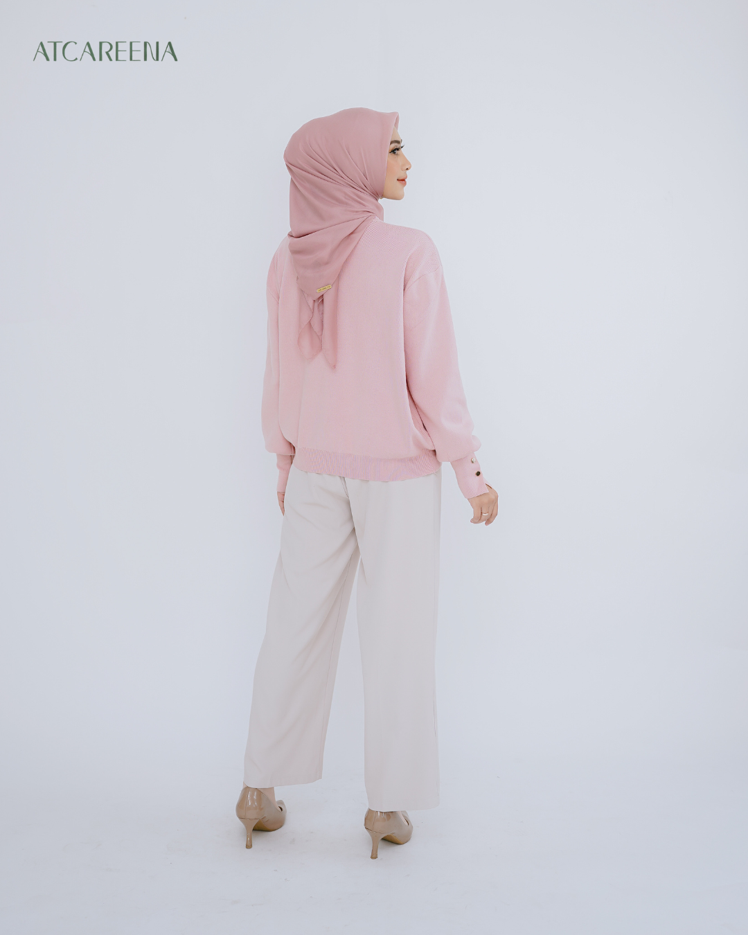 atcareena - daishi knit - atasan wanita - kemeja wanita - top wanita