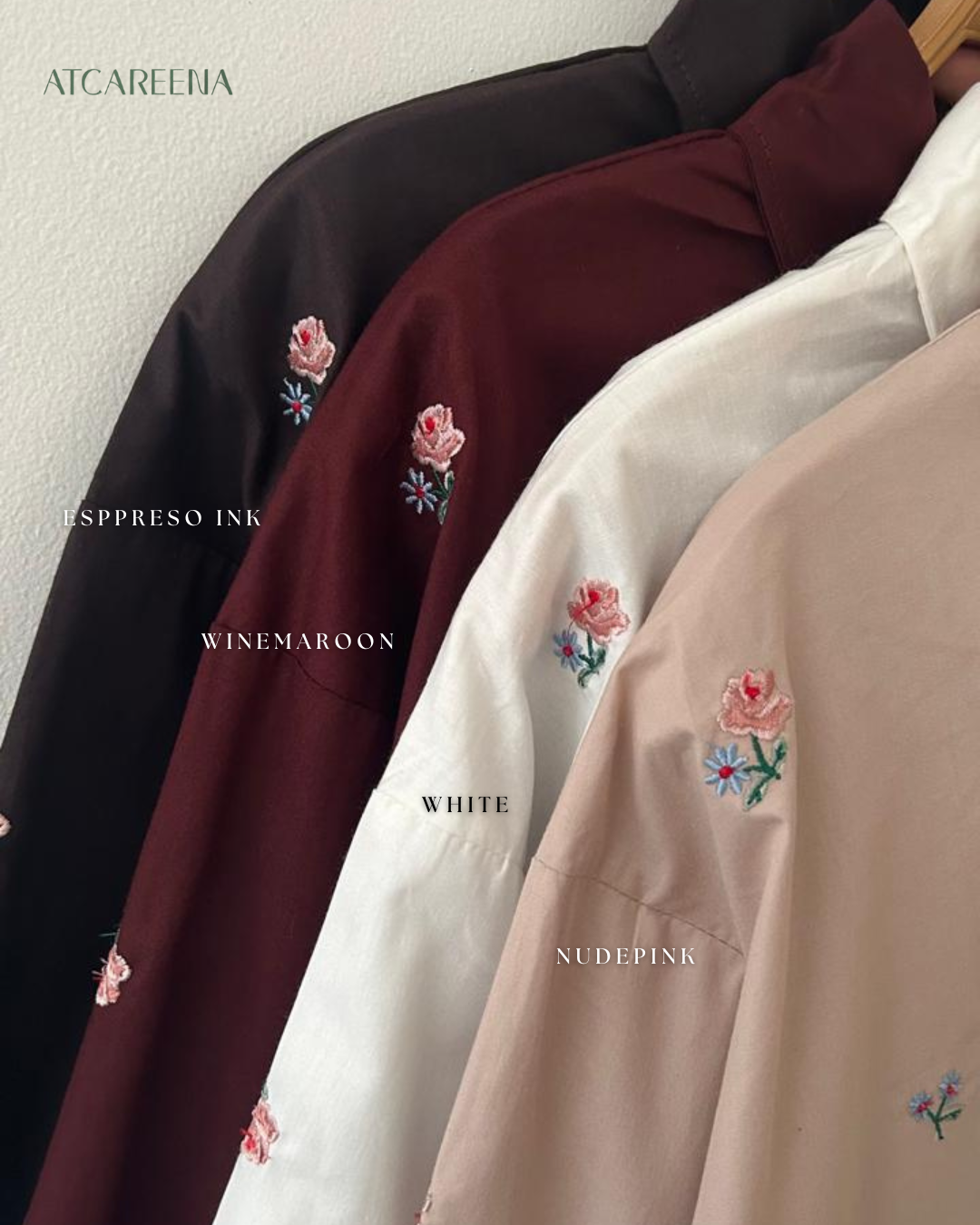 Vinzy Emboirdery Kemeja wanita premium