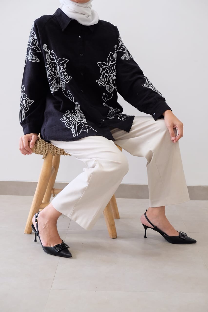 Anya Shirt - Kemeja wanita - Blouse wanita -kemaja linen
