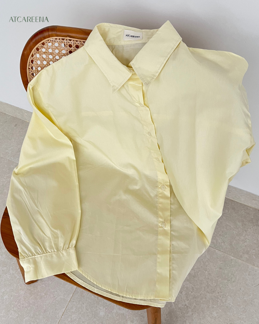Calla basic top kemeja wanita premium - kemeja wanita - basic top - kemeja polos - atasan wanita polos 