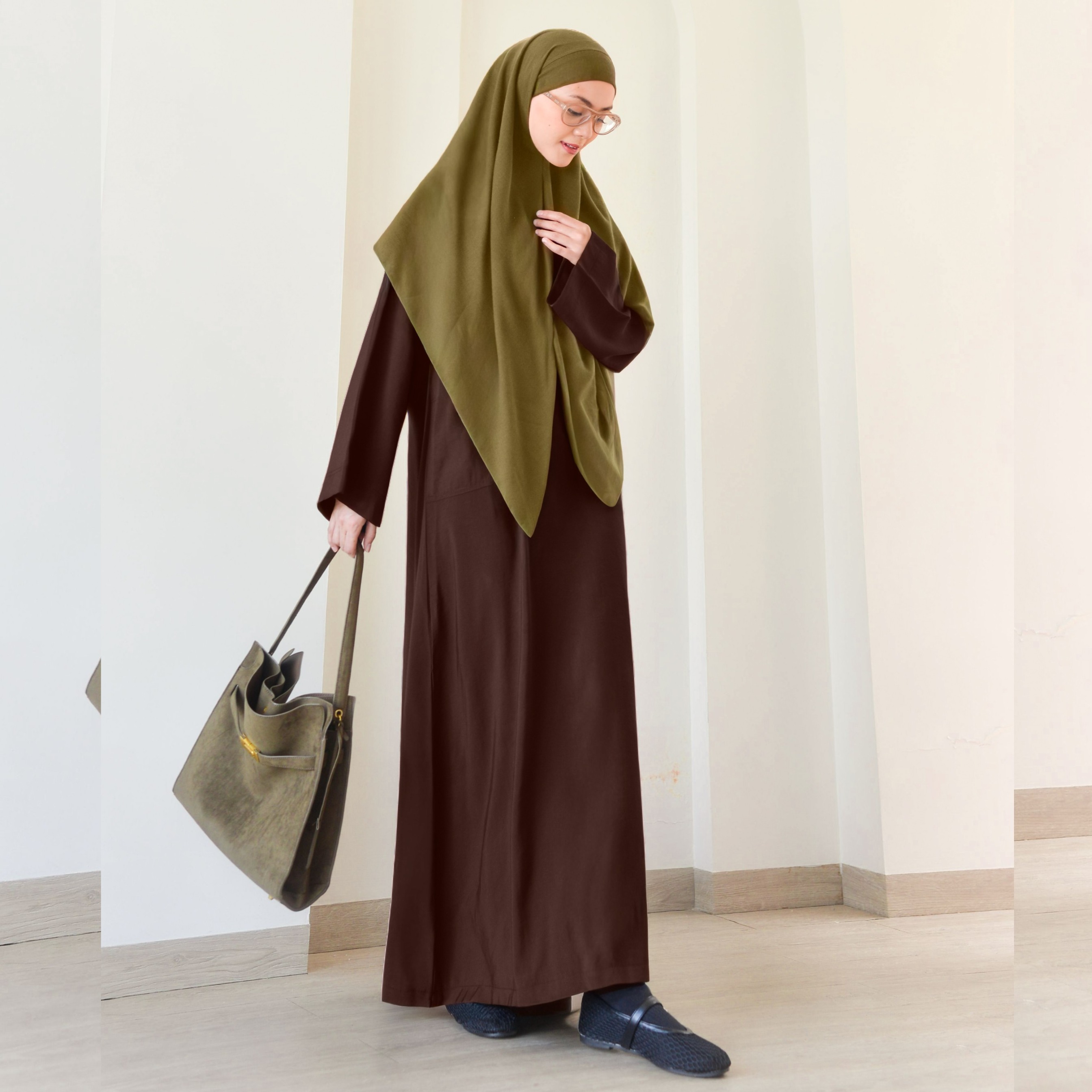 Abaya Cupro Brown