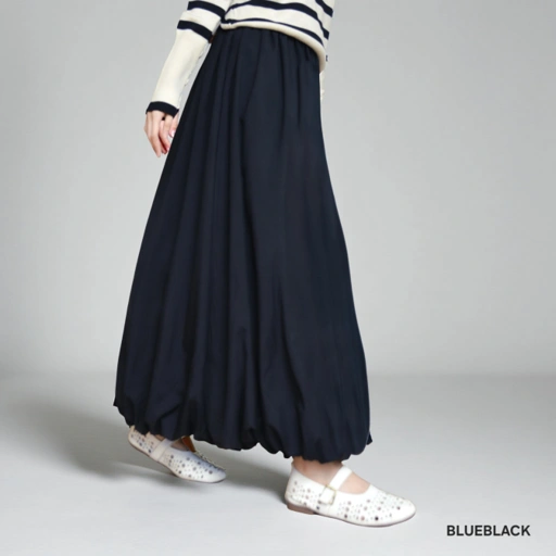 Image of Balloon Skirt BlueBlack