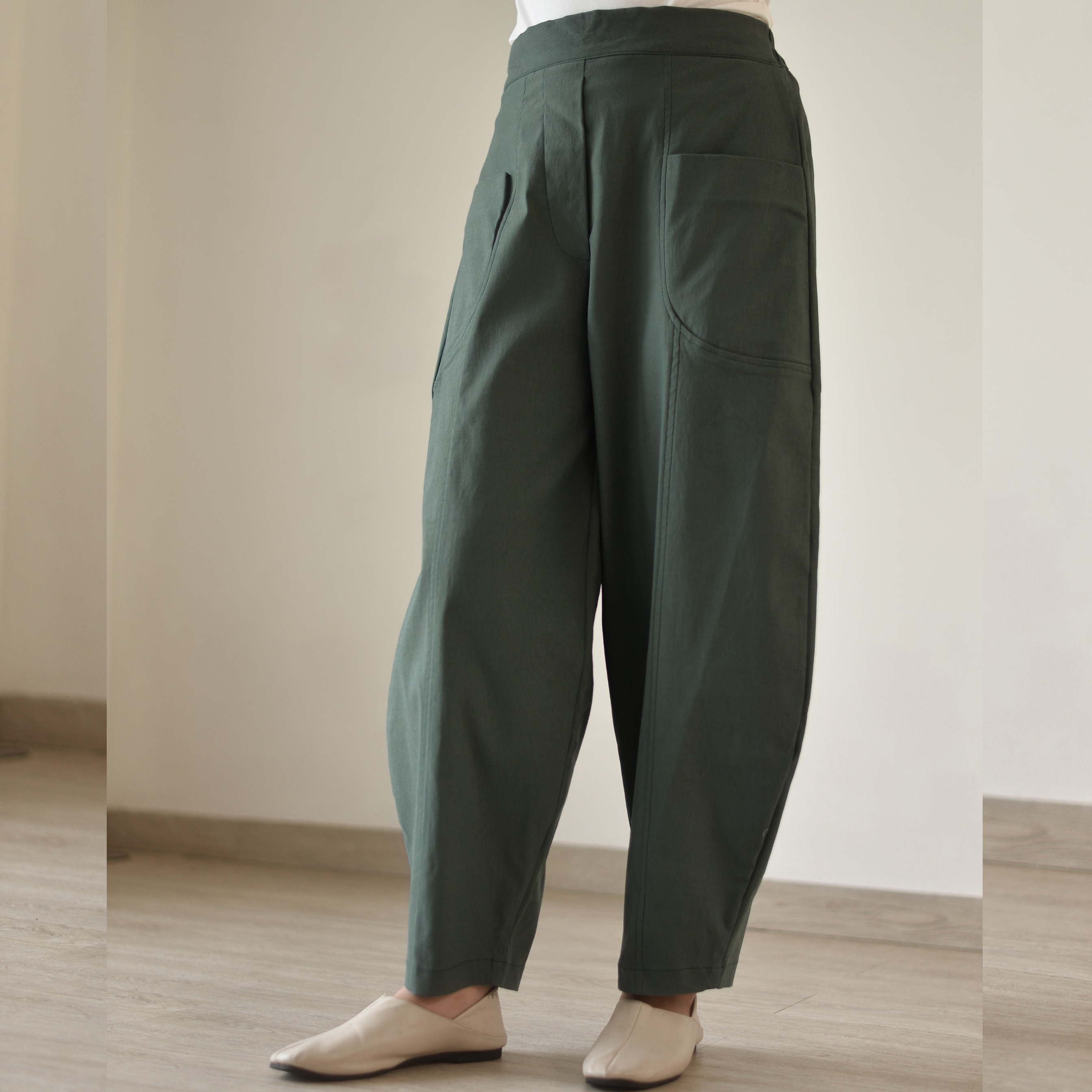 Barrel Jeans Green Army