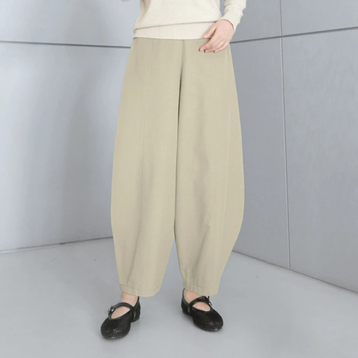 Image of Barrel Pants BeigeCream