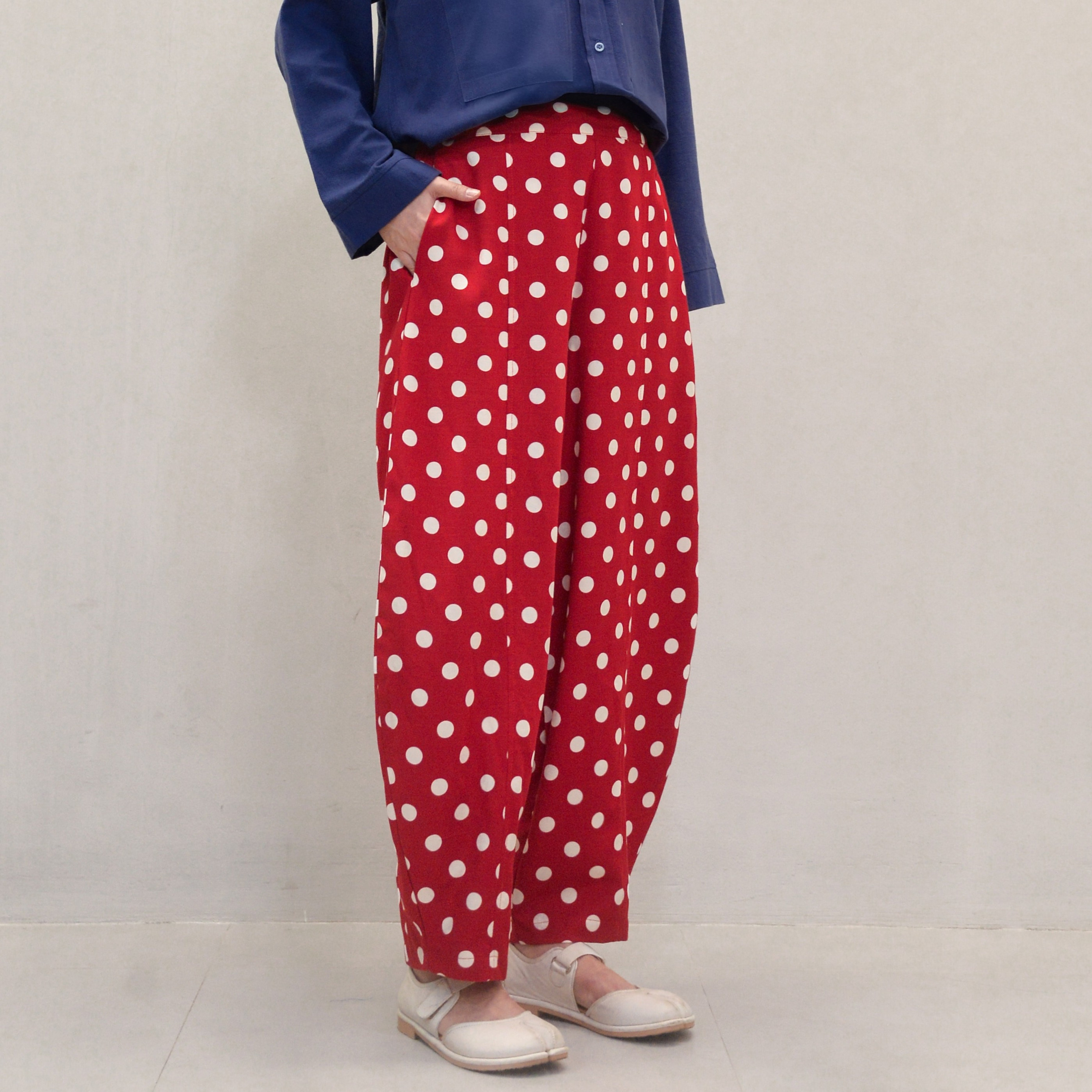 Barrel Pants PolkaRed