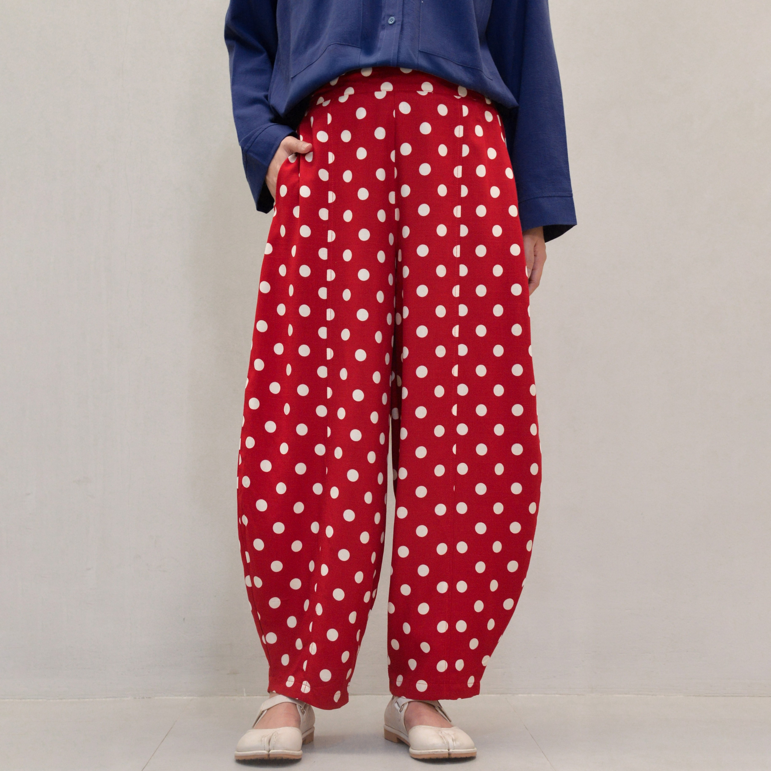 Barrel Pants PolkaRed