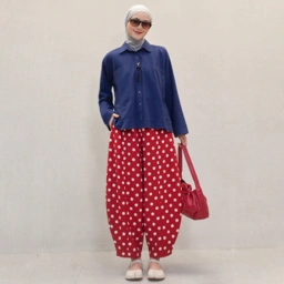 Red & Denim Dots Series