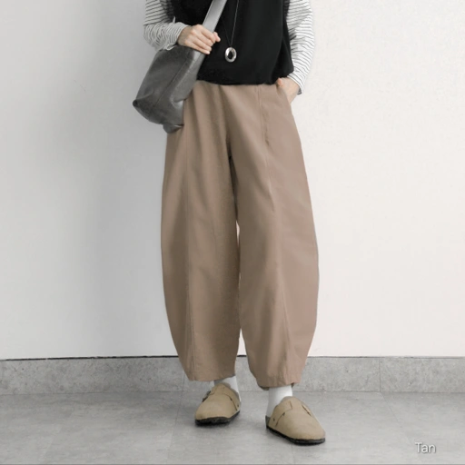 Image of Barrel Pants Tan