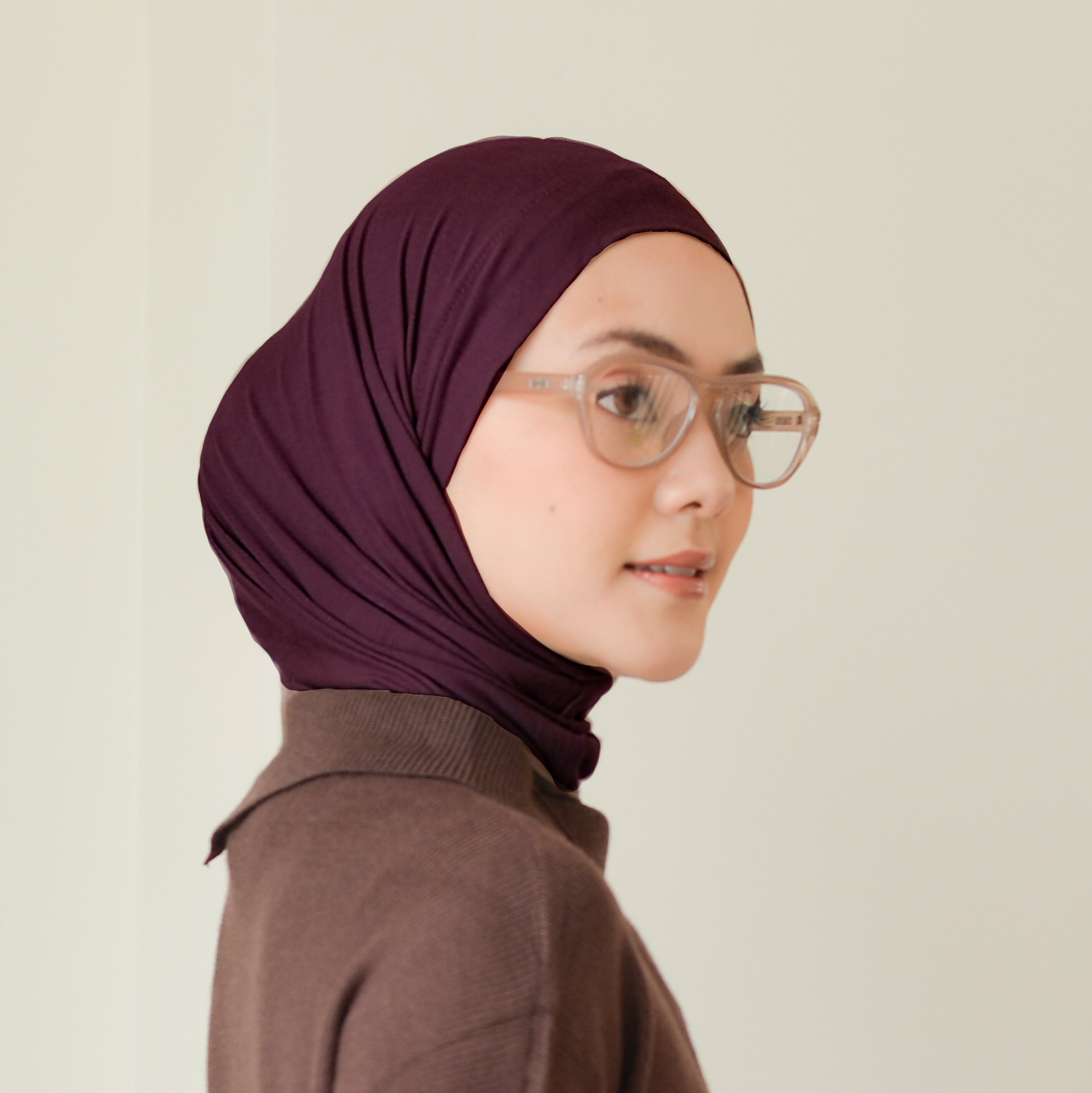 Bergo Instan Marroon