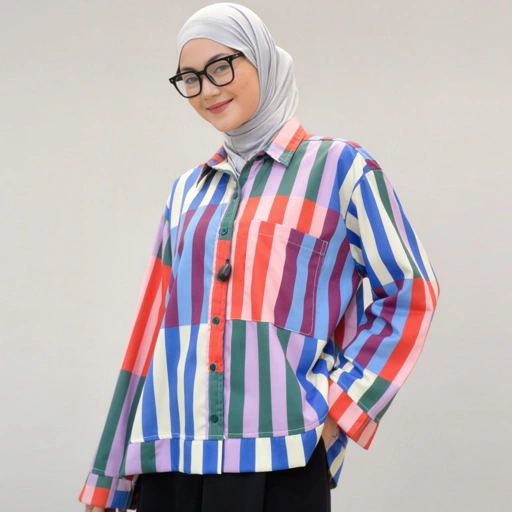Boxy Printed Shirt Retro