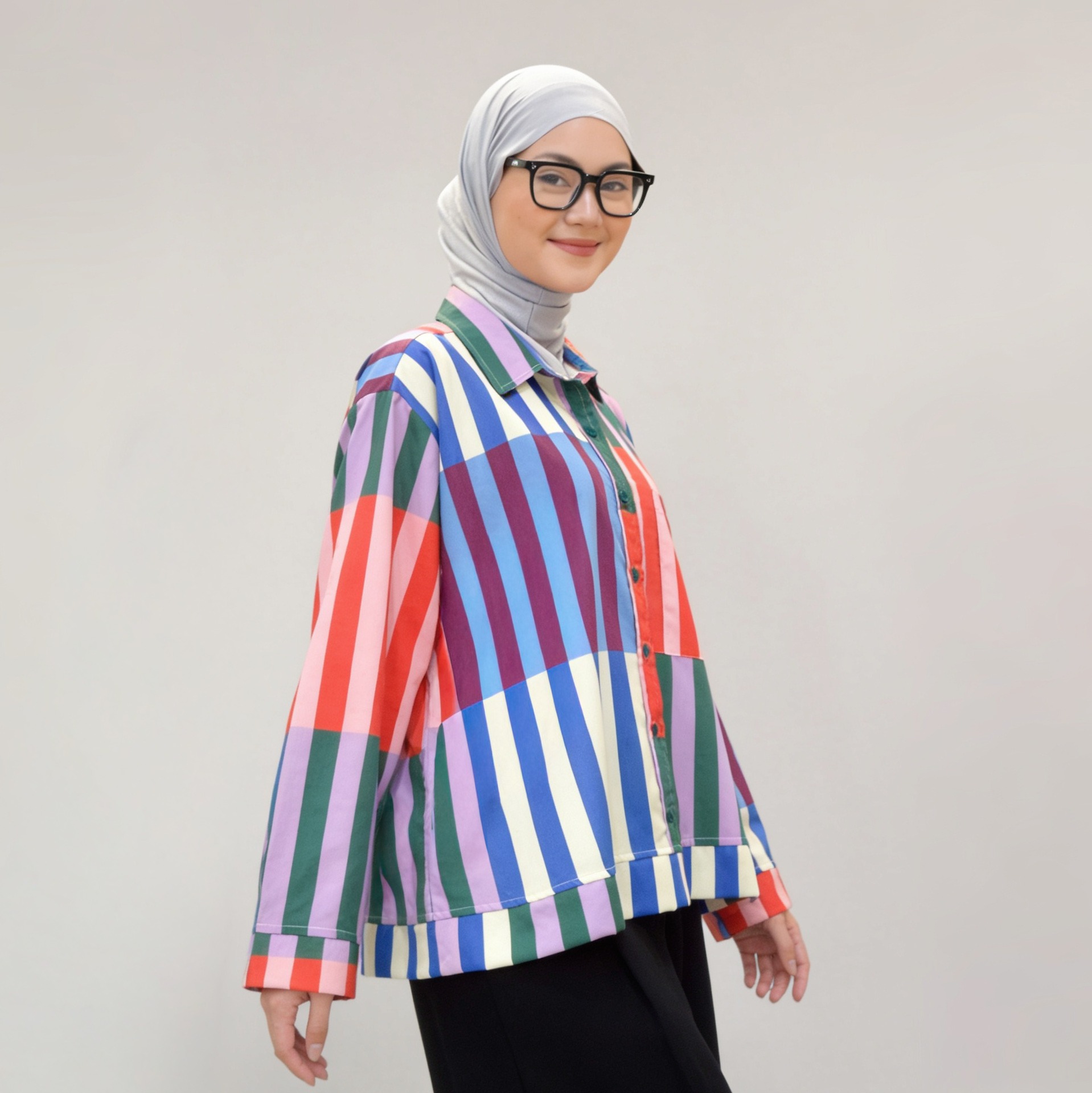 Boxy Printed Shirt Retro