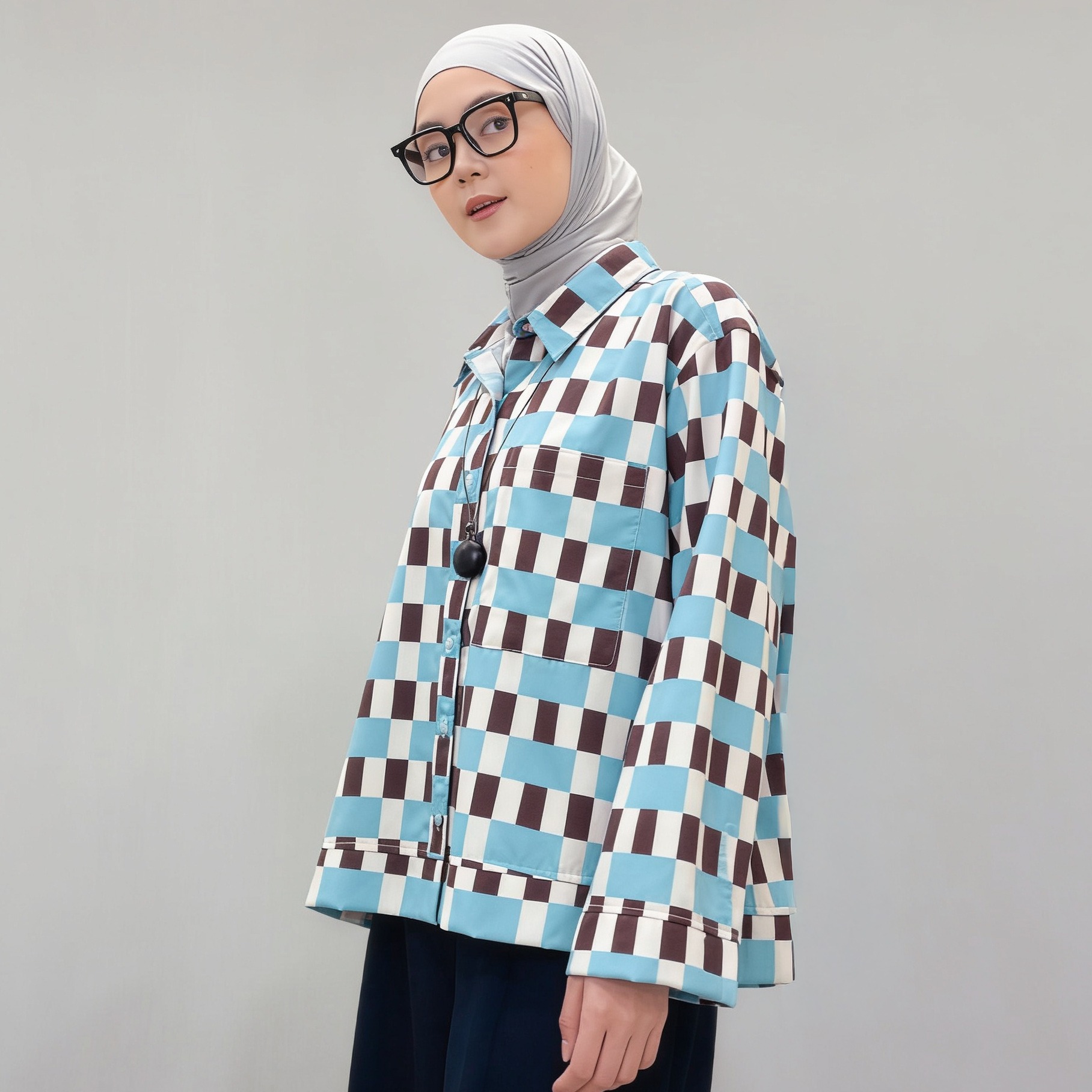 Boxy Printed Shirt IceChoco