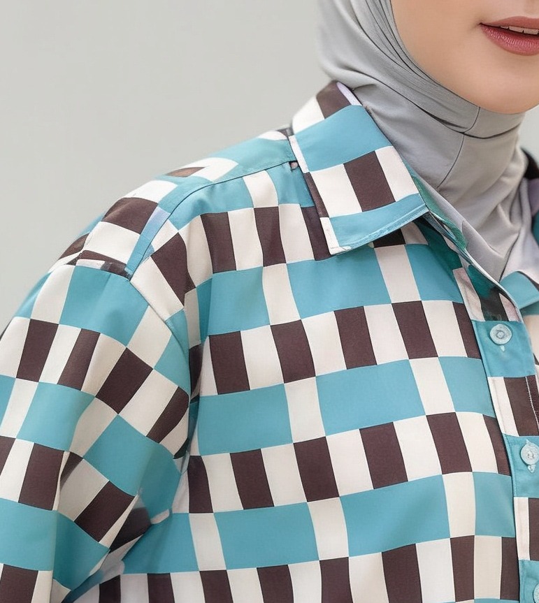 Boxy Printed Shirt IceChoco