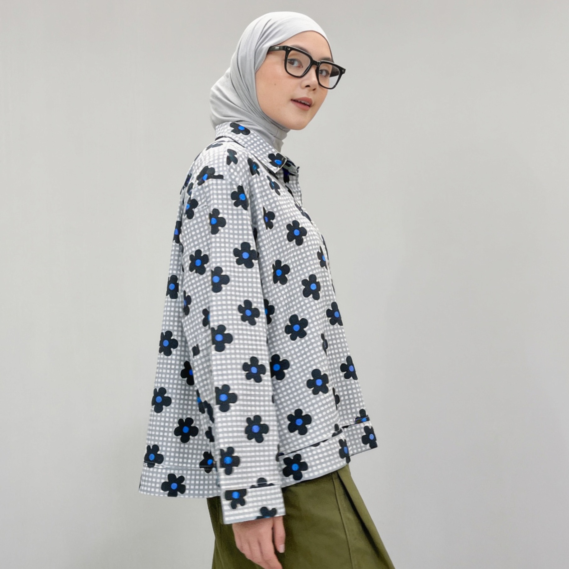 Boxy Printed Shirt Lava