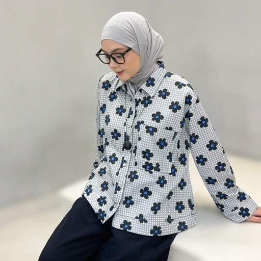 Boxy Printed Shirt Lava
