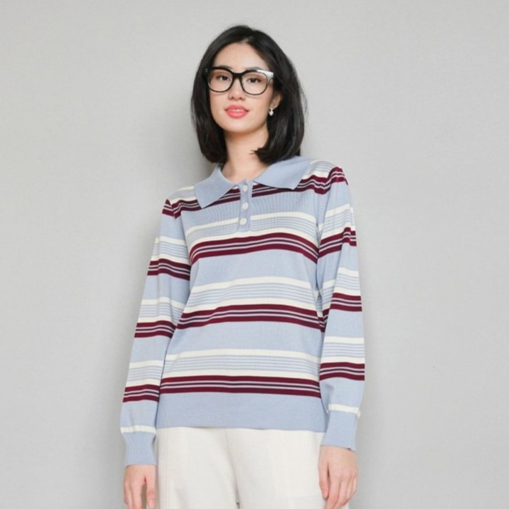 Raven Stripe Knit BlueBerry