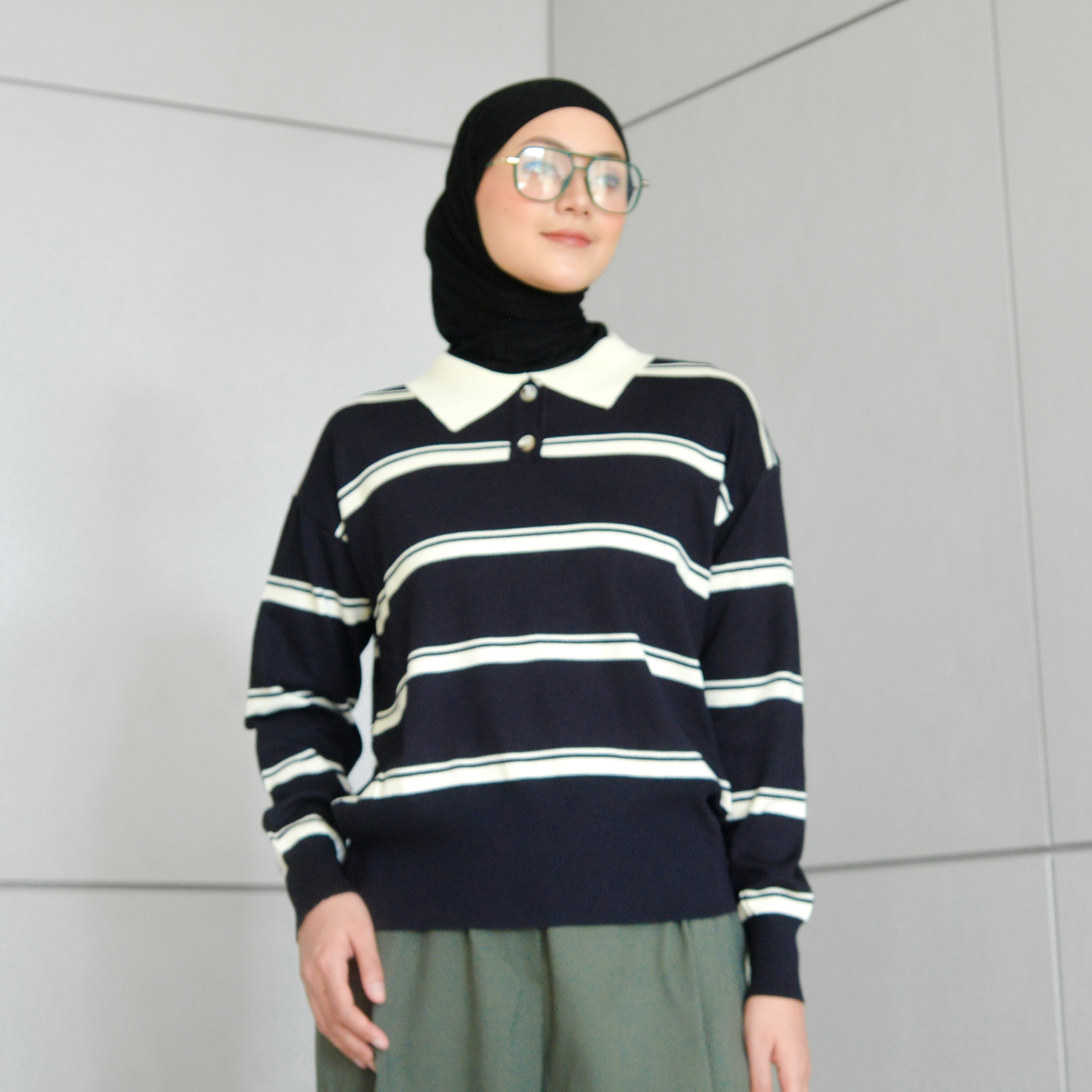 Raven Stripe Knit Indigo