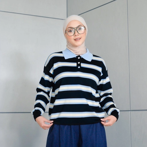 Image of Raven Stripe Knit Midnite