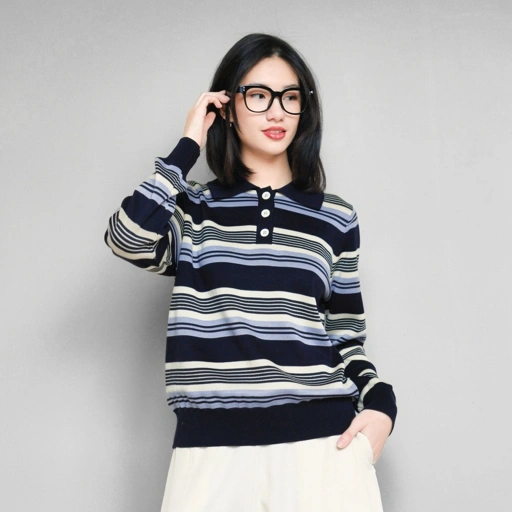 Raven Stripe Knit Salute