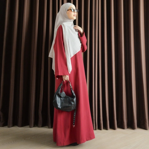 Image of Abaya Cupro Tomato