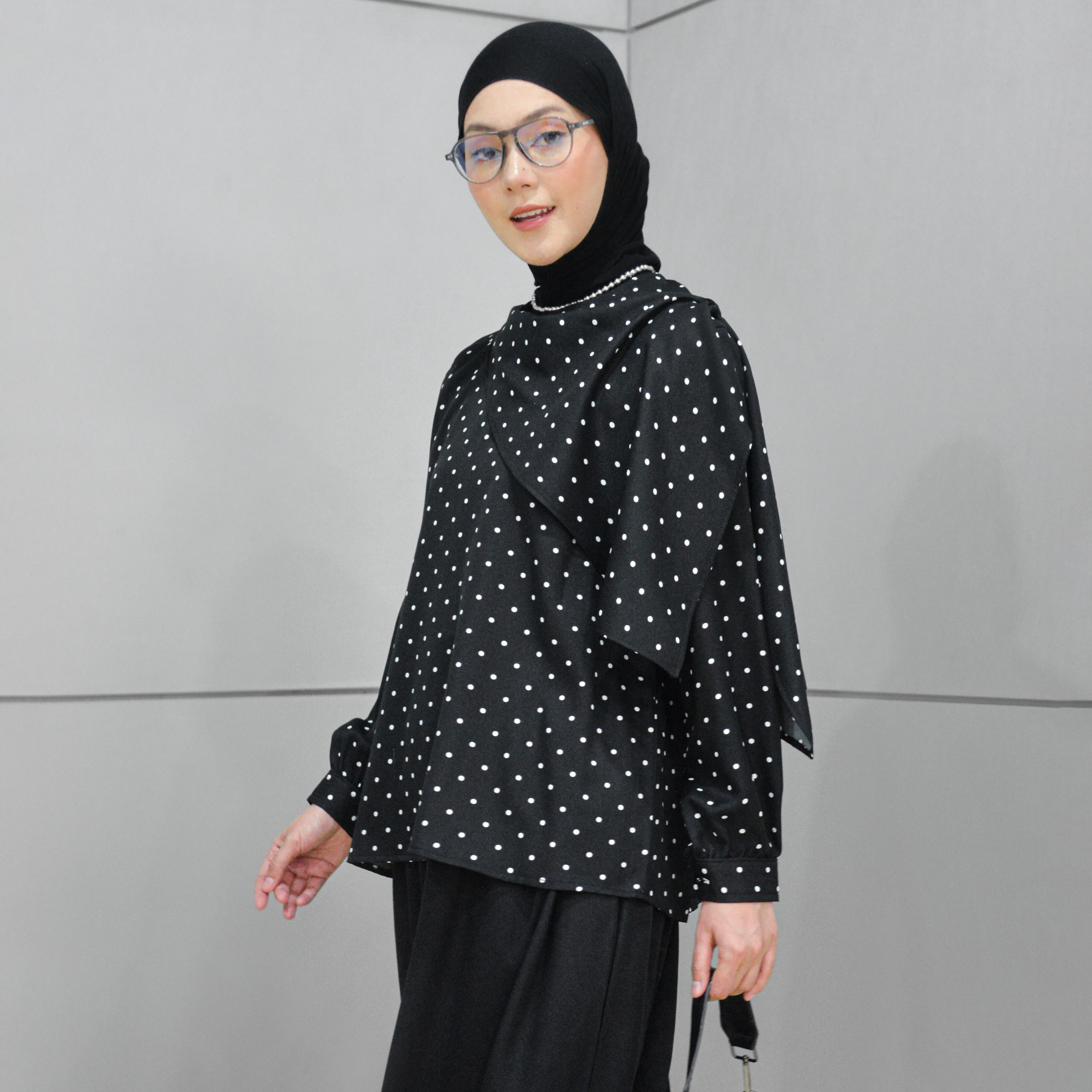 Ara Polka Blouse Ink