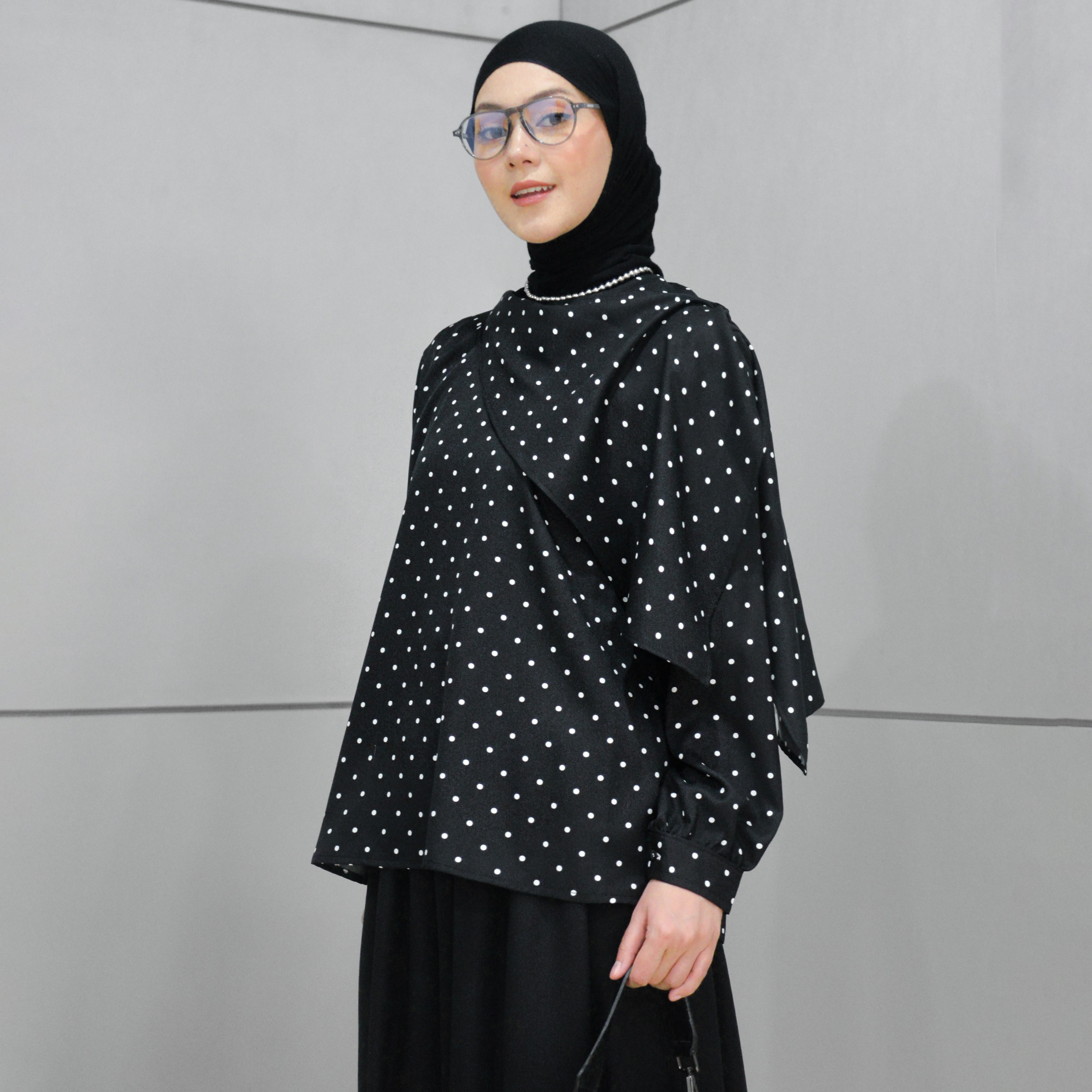 Ara Polka Blouse Ink