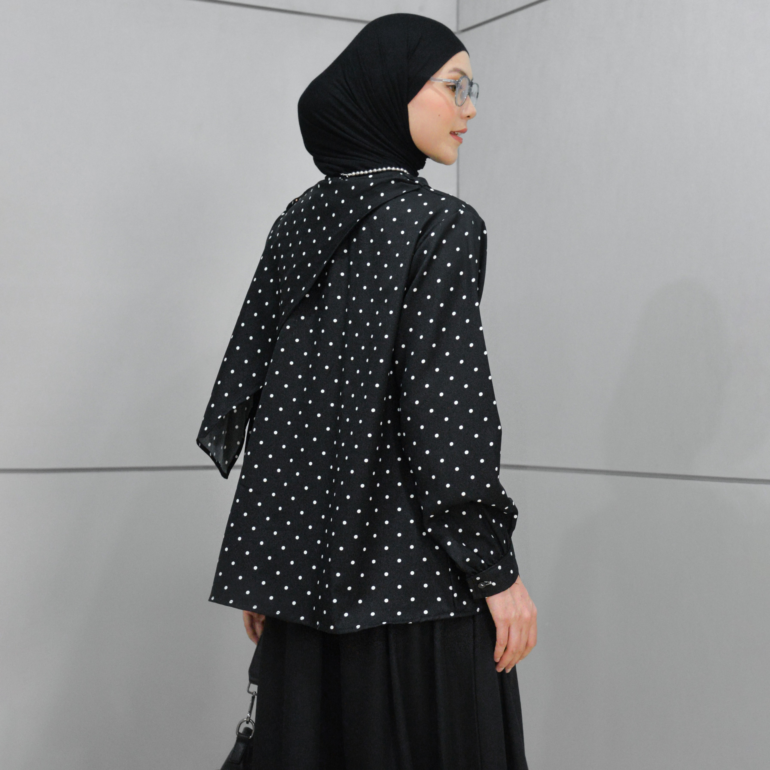 Ara Polka Blouse Ink