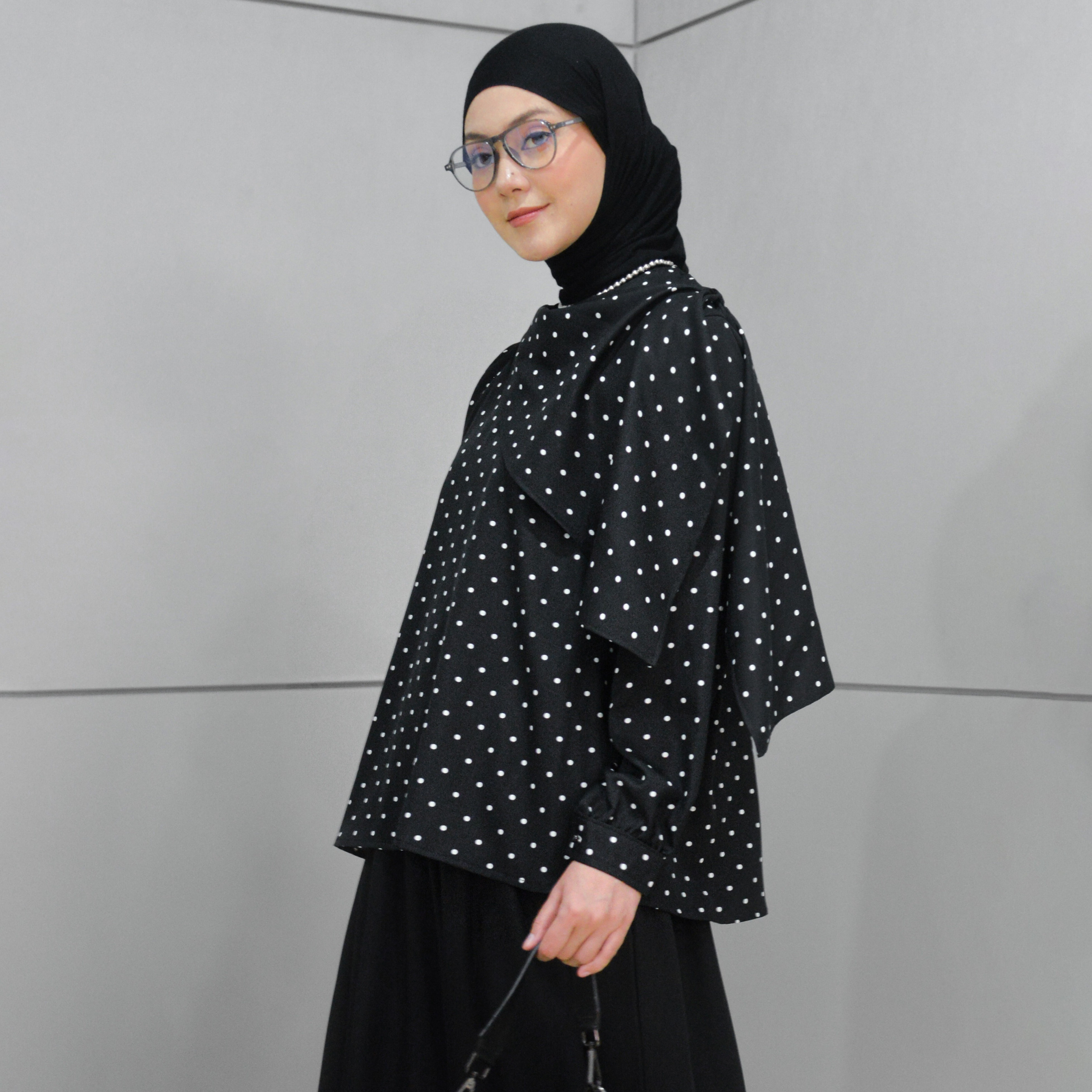 Ara Polka Blouse Ink