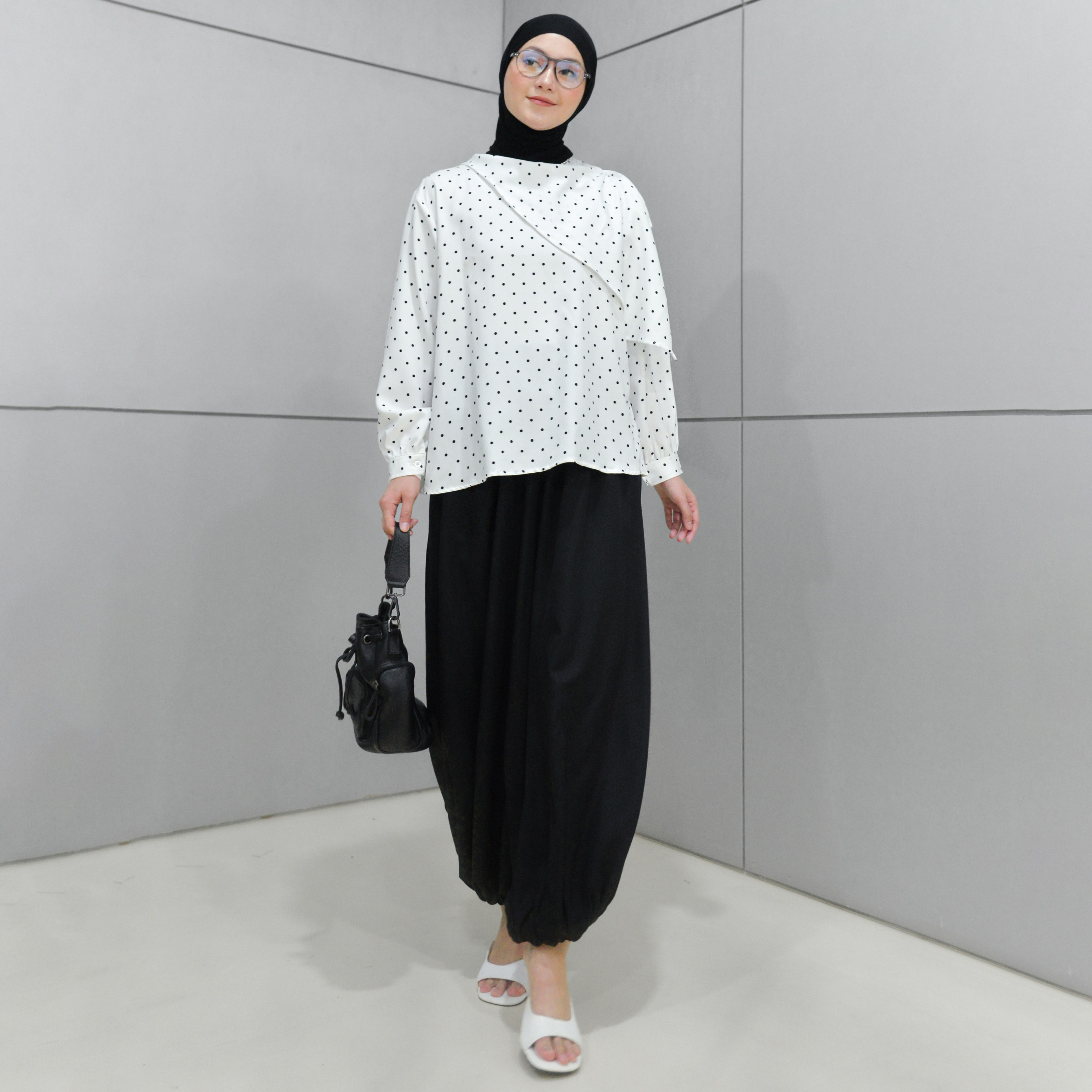 Ara Polka Blouse Snow