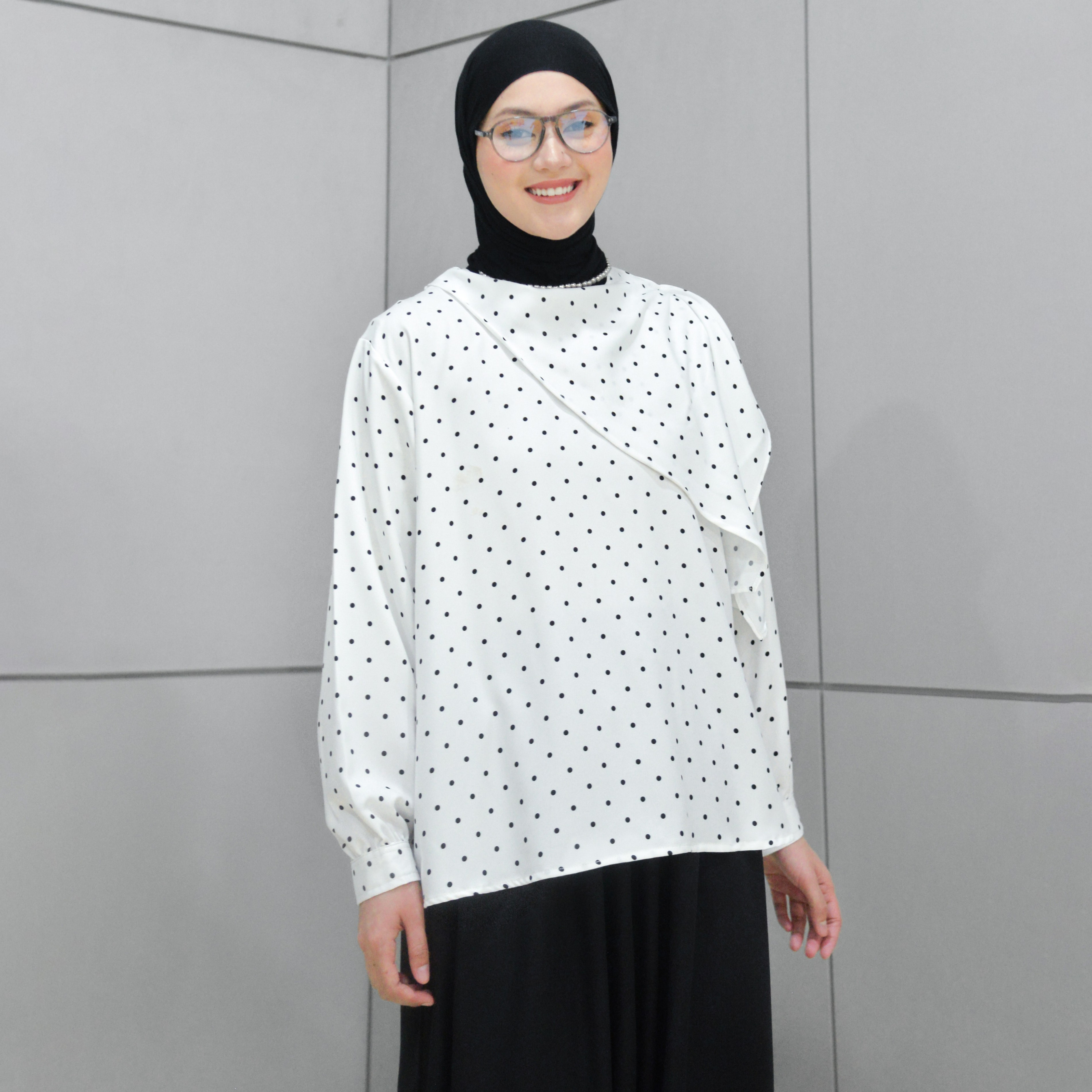 Ara Polka Blouse Snow