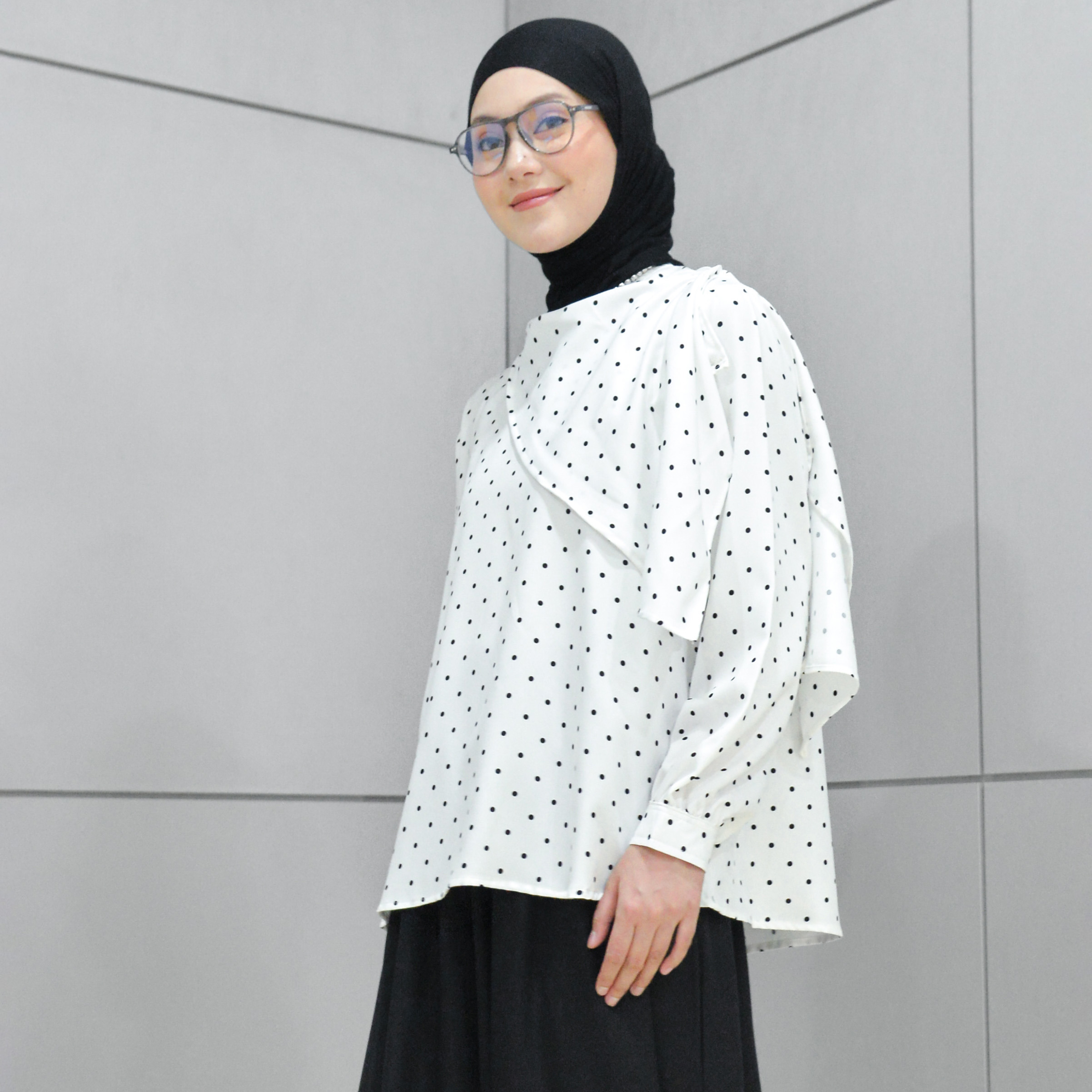 Ara Polka Blouse Snow