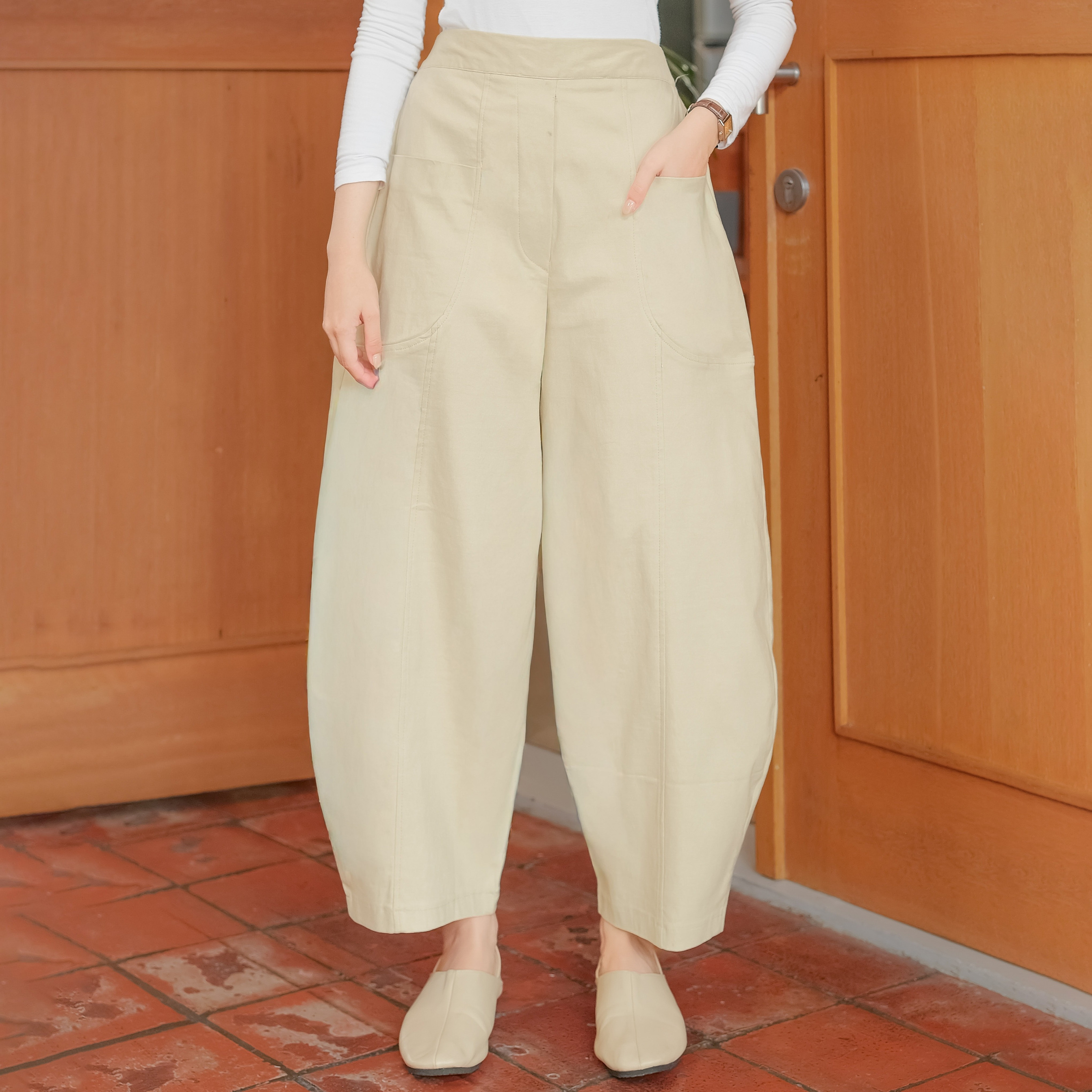 Barrel Jeans Cream