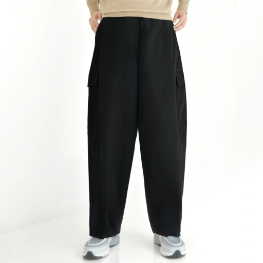 Image of Barrel Pants Cargo Black
